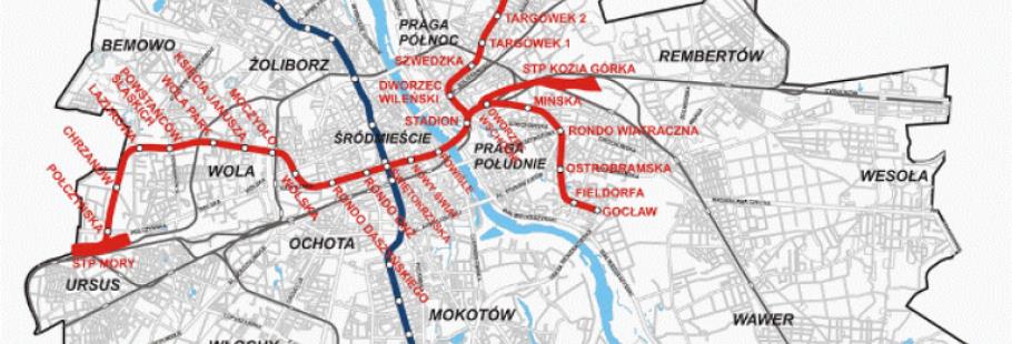 Uchylona decyzja Årodowiskowa dla dalszych odcinków II linii metra Uchylona decyzja Årodowiskowa dla dalszych odcinków II linii metra
