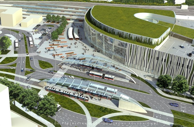 Olsztyn: Plac dworcowy z dodatkowym torem dla tramwajów