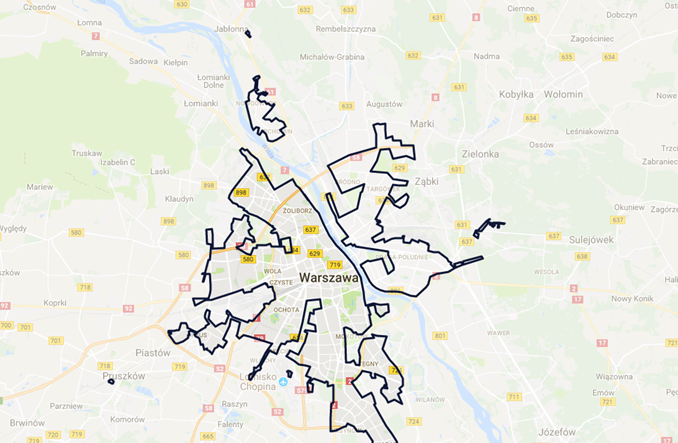 Panek CarSharing przy podwarszawskich stacjach kolejowych