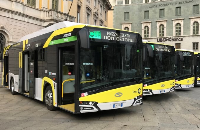 Solaris dostarczył 12 autobusów elektrycznych do Bergamo
