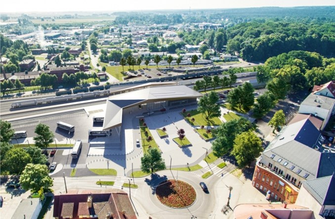 Goleniów z dworcem autobusowo-kolejowym. Kolejne podejście