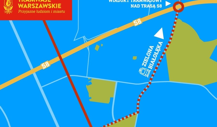 Tramwaje Warszawskie zlecają koncepcję wiaduktu dla trasy na Zieloną Białołękę Tramwaje Warszawskie zlecają koncepcję wiaduktu dla trasy na Zieloną Białołękę