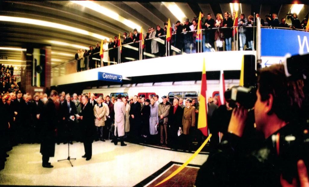 otwarcie I linii metra na stacji Wilanowska w 1995 r.