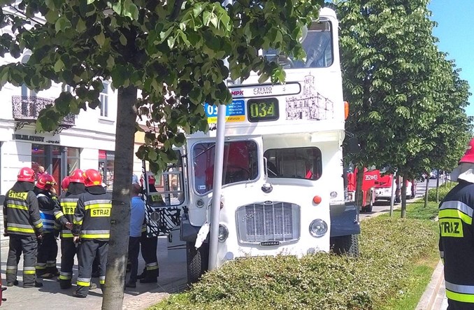 Kolizja częstochowskiego piętrusa. Był sprawny