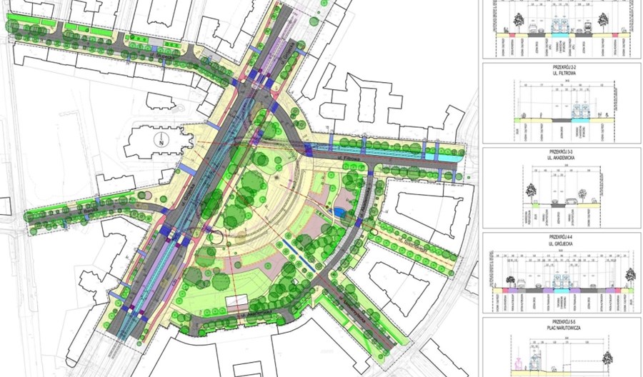 Plac Narutowicza na nowo – z niewielką pętlą. Budowa od 2019 r.? Plac Narutowicza na nowo – z niewielką pętlą. Budowa od 2019 r.?