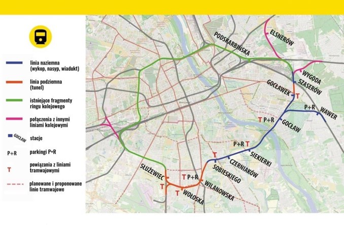 Miasto Jest Nasze: Kolejowy ring Warszawy zamiast licytowania się na metro