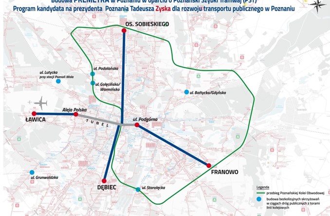 Poznań. Kandydat PiS proponuje budowę premetra
