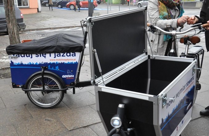 Gdynia. Przedsiębiorcom udostępniono 10 elektrycznych rowerów cargo