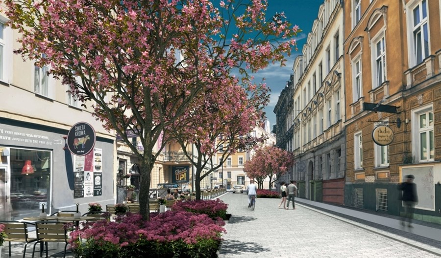 Poznań: Pierwszy woonerf na Kwiatowej. Bez parkujących aut Poznań: Pierwszy woonerf na Kwiatowej. Bez parkujących aut