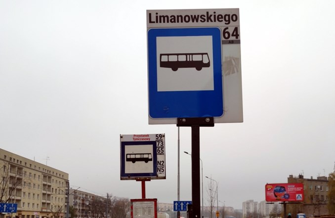 Łódź: Przystanek zastępczy w tym samym miejscu co przystanek zawieszony