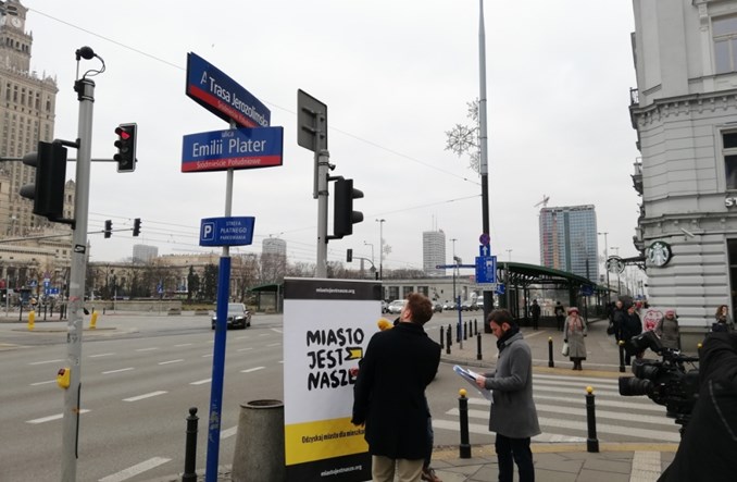 Warszawa. Happening MJN. „Trasa” zamiast „Alej”