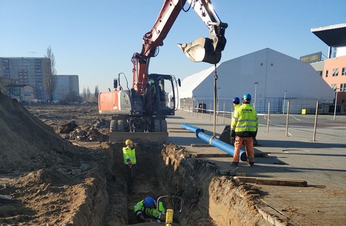 Szczecin: Tramwaj na Szafera. Pogoda sprzyja budowlańcom