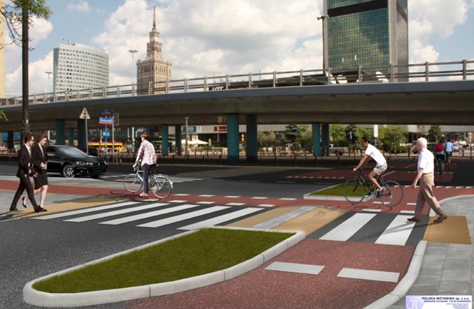 Warszawa: Cztery oferty na przebudowę al. Jana Pawła II przy Dw. Centralnym. Będą przejścia
