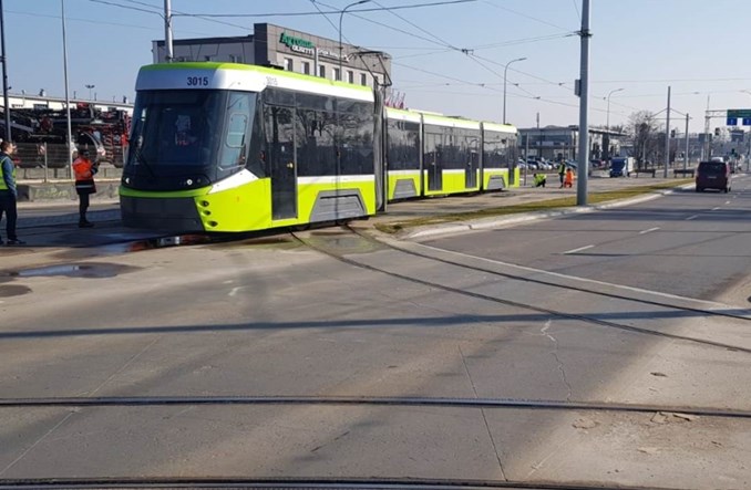 Olsztyn. Tramwaj Panorama wykoleił się podczas jazd testowych