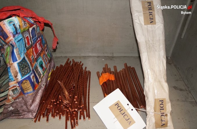 Bytom: Nocne kradzieże sieci wstrzymują tramwaje. Złodziej zatrzymany