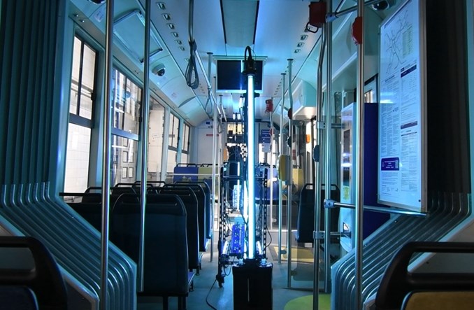 MPK Kraków rozpoczął testy dezynfekcji pojazdów z użyciem lamp UV