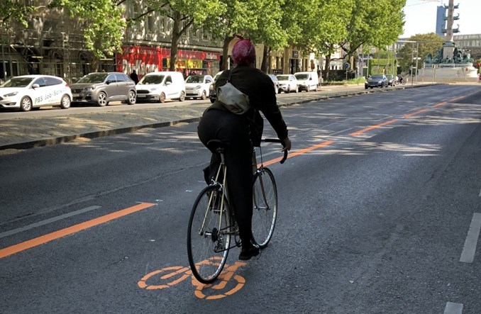 Wiedeń: Pierwsza tymczasowa trasa rowerowa otwarta