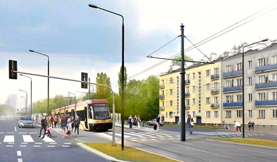 Warszawa: Tramwaj na Kasprzaka bez rozjazdów dla tramwaju do Wilanowa Warszawa: Tramwaj na Kasprzaka bez rozjazdów dla tramwaju do Wilanowa