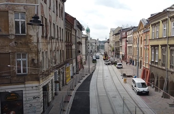 Kraków: Przebudowa Krakowskiej dobiega końca. Powrót tramwajów w połowie sierpnia?