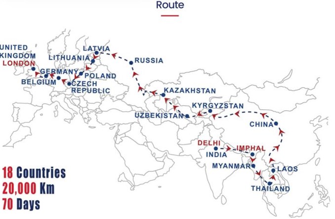 Autobus pojedzie z Indii do Londynu przez Polskę w 70 dni