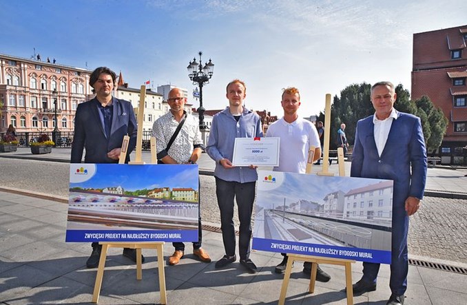 Bydgoszcz wybrała 440-metrowy mural, który ozdobi wykop tramwajowy
