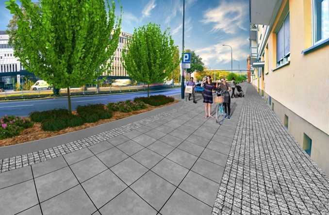 Poznań: Ul. Królowej Jadwigi zazieleni się. Rusza przebudowa chodnika