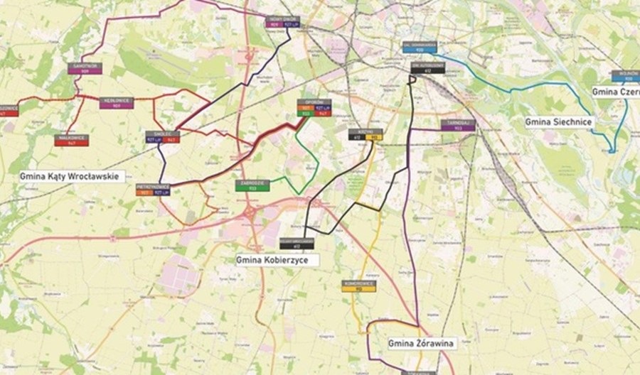 Wrocław: Nowe linie strefowe do pięciu gmin Wrocław: Nowe linie strefowe do pięciu gmin