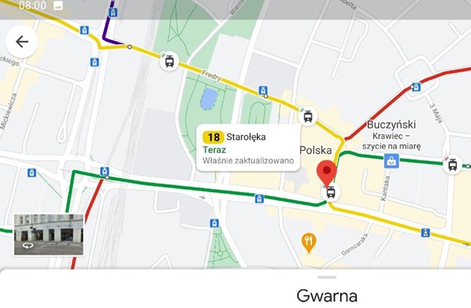 Poznańska komunikacja w czasie rzeczywistym na mapach Google’a