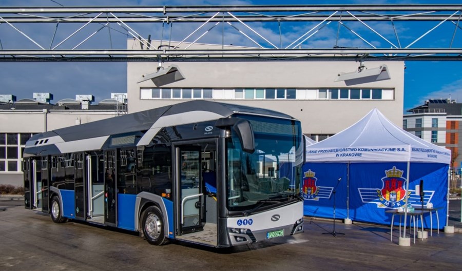 Zasilany wodorem autobus po raz pierwszy w Krakowie. Na jeden dzień Zasilany wodorem autobus po raz pierwszy w Krakowie. Na jeden dzień