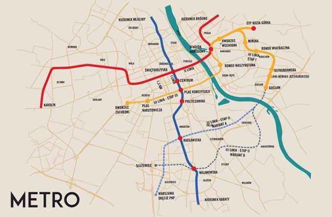 Trzaskowski podjął decyzję o budowie III linii metra