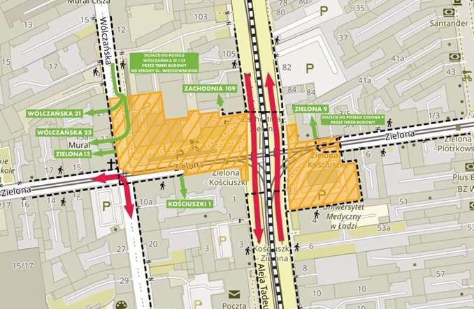 Łódź: Kolejne odcinki bez tramwajów. Budowa przystanku Łódź-Śródmieście i inne utrudnienia 