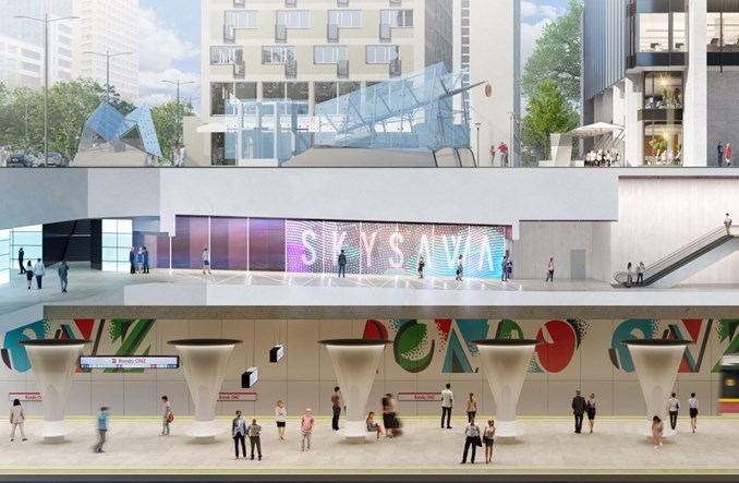 Skysawa połączona już ze stacją metra Rondo ONZ