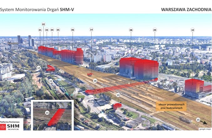 Przebudowa Warszawy Zachodniej: Największy system monitorowania drgań w Polsce