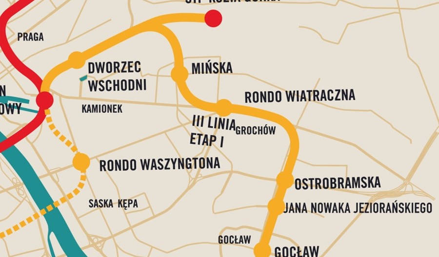 Warszawa nie ustaje z III linią metra. Rusza przetarg na prace przedprojektowe Warszawa nie ustaje z III linią metra. Rusza przetarg na prace przedprojektowe