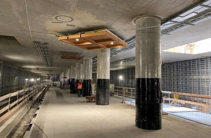 Metro na Bemowo: Próbne elementy wystroju na stacjach