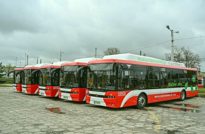 MPK w Częstochowie z kompletem elektrycznych Autosanów