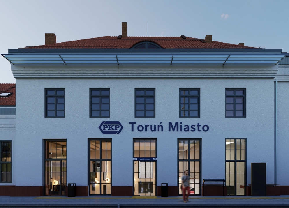 Wizualizacja dworca Toruń Miasto po przebudowie