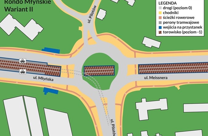 Kraków: Tramwaj do Mistrzejowic pod ziemią również przez rondo Młyńskie