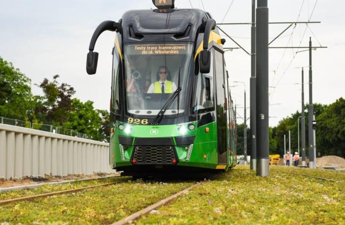 Moderus Gamma na nowej trasie tramwajowej na Naramowice