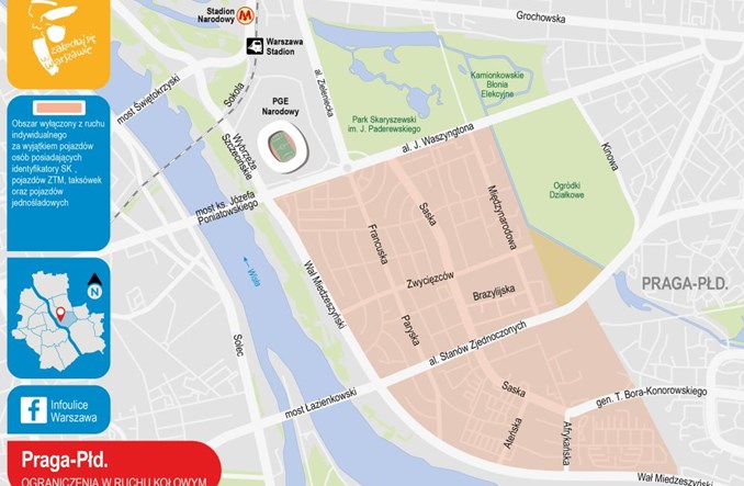 Mecz w Warszawie – utrudnienia w ruchu i darmowe przejazdy dla kibiców