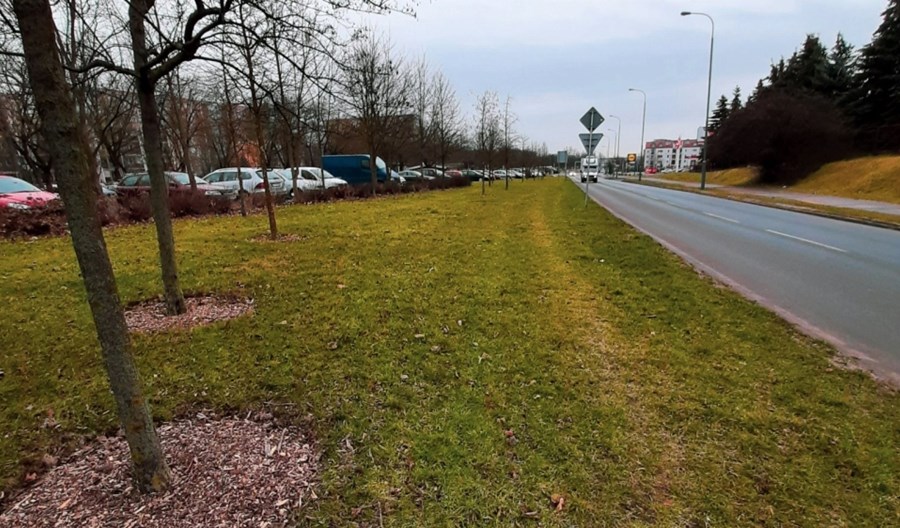 Poznań. Budowa drogi rowerowej i chodnika wzdłuż ul. Szymanowskiego Poznań. Budowa drogi rowerowej i chodnika wzdłuż ul. Szymanowskiego