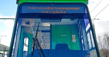W Poznaniu tramwaje przetestowały wiadukt na trasie Naramowickiej