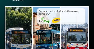 Metropolitalny komunalny bilet miesięczny dostępny przez aplikacje mobilne