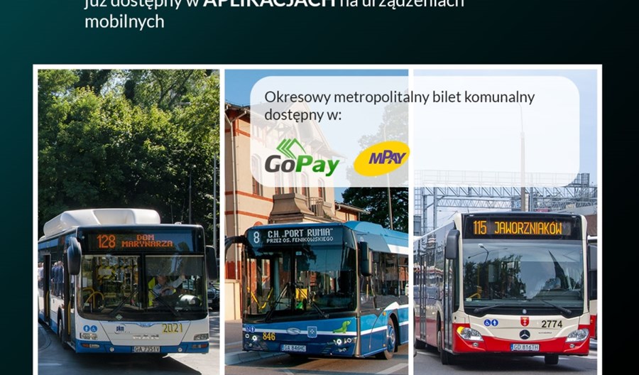 Metropolitalny komunalny bilet miesięczny dostępny przez aplikacje mobilne Metropolitalny komunalny bilet miesięczny dostępny przez aplikacje mobilne