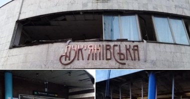 Kijów: Wejście do metra uszkodzone podczas ostrzału