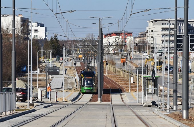 Trasa tramwajowa na Naramowice ma być oddana do użytku już w kwietniu