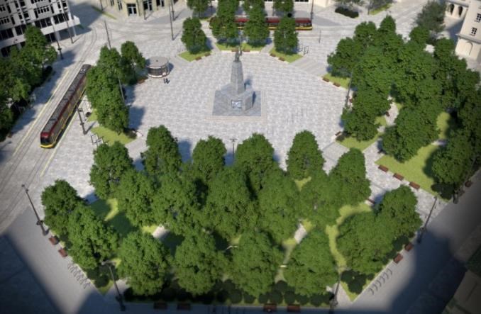 Łódź: Plac Wolności w przebudowie od 25 kwietnia