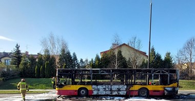 Spłonął autobus należący do MPK Łódź