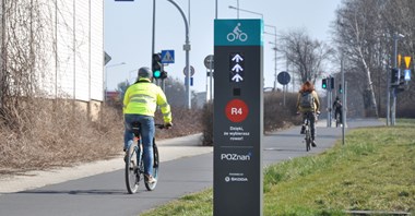 Totem rowerowy w Poznaniu