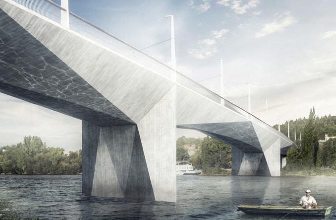 Praga. Most nad Wełtawą dla tramwajów i pieszych z wykonawcą